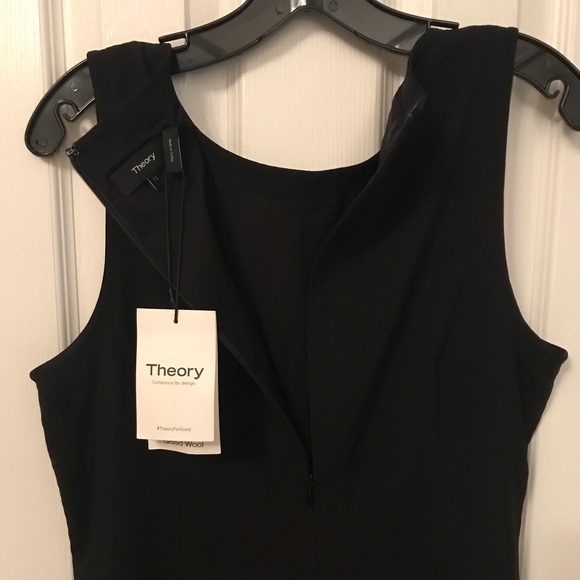 NWT Theory Black Sheath Dress. Classic LBD - Picture 6 of 14